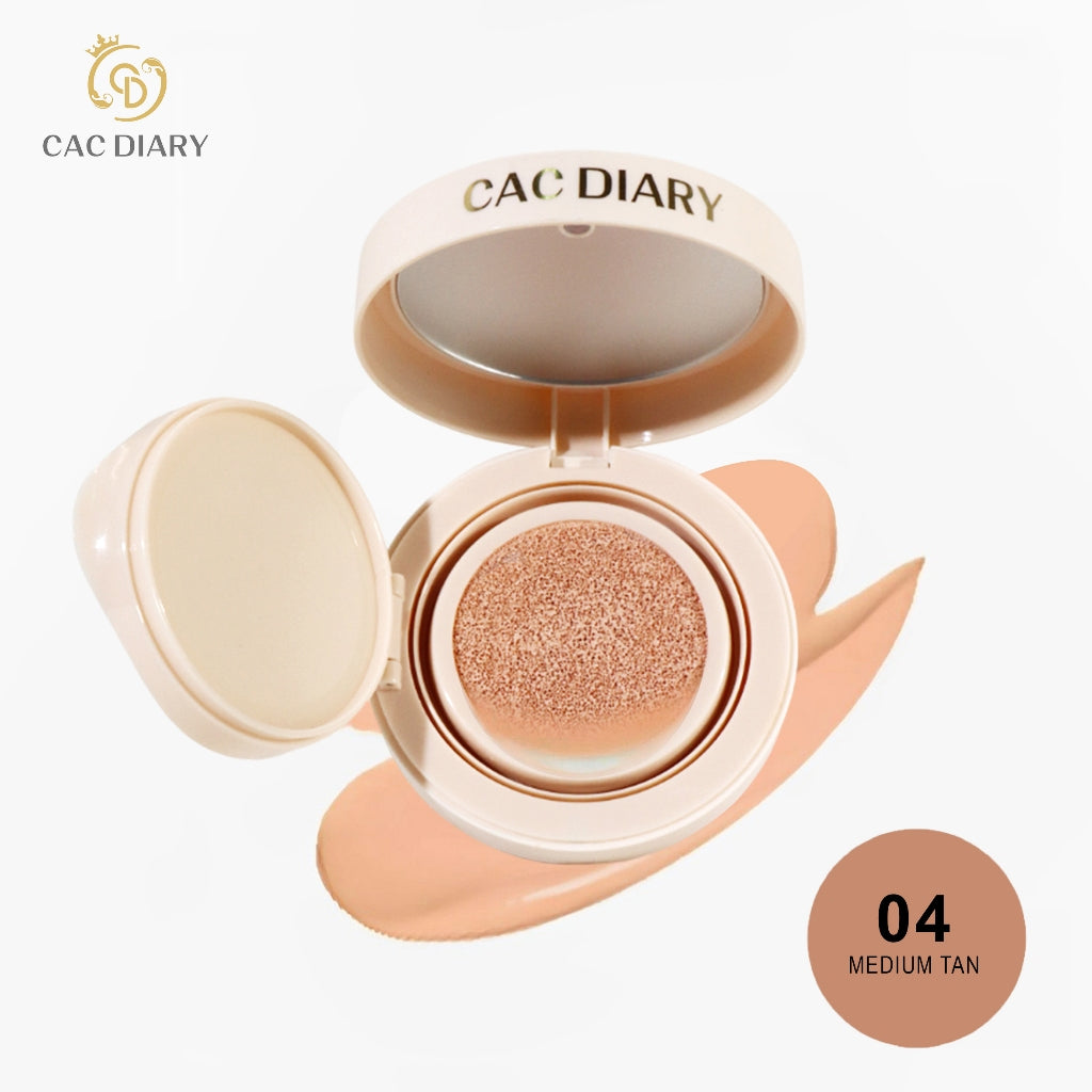 CAD-Cushion Cream 7234 POINT GMCAC DIARY Cushion Cream – Kontrol Minyak, Perlindungan UV, Pencerah Kulit, Tahan Lama 24 Jam