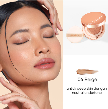 SKINTIFIC Cover All Perfect Air Cushion High Coverage Poreless&Flawless Foundation 24H Long-lasting SPF35 PA++++