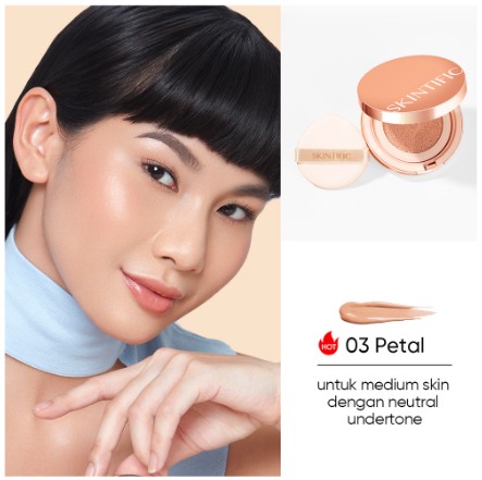SKINTIFIC Cover All Perfect Air Cushion High Coverage Poreless&Flawless Foundation 24H Long-lasting SPF35 PA++++