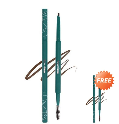 Buy 1 Get 1 Luxcrime Slim Triangle Precision Brow Pencil Dark Brown - Glow Mates