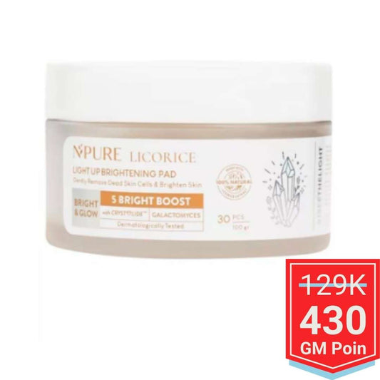 NPURE Brightening Exfoliating Pad Licorice - Glow Mates Ekslusif