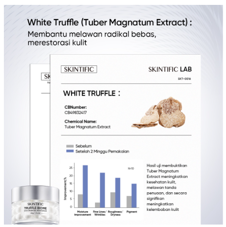 SKINTIFIC Truffle Biome Skin Cream Gel Moisturizer 30g Pelembab wajah Facial Cream Krim Wajah Skintific