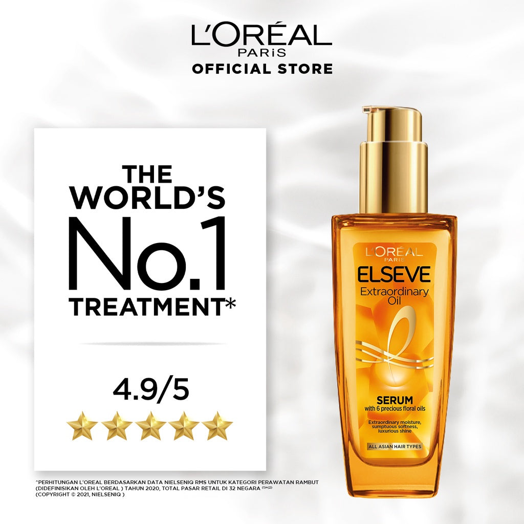 L'Oreal Paris Elseve Extraordinary Oil Gold Hair Treatment Serum Glow Mates Exclusive-